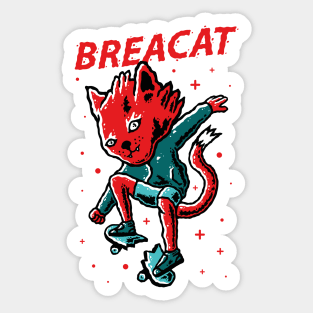 Skateboard Tricks, Cat Skater, Cat do skateboard tricks Sticker